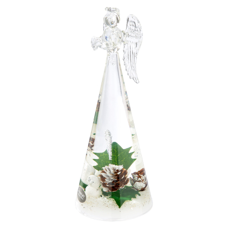 Figurina Dreamlight, inger Mediu, „Iarna”, Sticla, verde, alb, PU 4, L. 8 cm, L. 8 cm, H 20 cm [2]