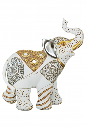 Figurina elefant Morani, Rasina, Multicolor, 24x26x10 cm [2]