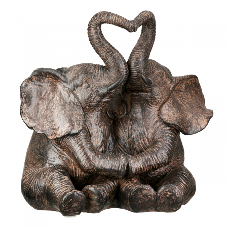 Figurină, Elefant, Tarangire, Polirășină, maro, PU 3, L. 18 cm, L. 18 cm, H. 12 cm [1]