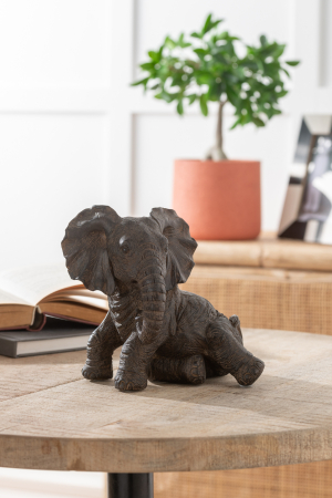 SALE % - Figurina Elephant Lying, Rasina, Maro, 19.5x19.5x17.5 cm