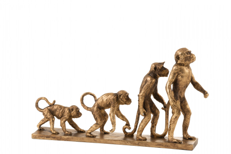 De colectie - Figurina Evolutie, Compozit, Auriu, 43.5x9x25 cm