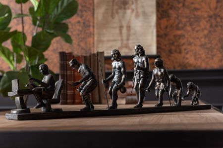 De colectie - Figurina Evolutie, Compozit, Bronz, 68x8.5x21.5 cm