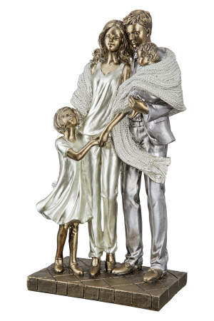 IN STOC - Figurina Family Happiness, Rasina, Multicolor, 8x15x26 cm