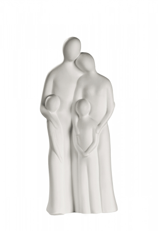 SALE % - Figurina Family Harmony, ceramica, crem, 45 cm