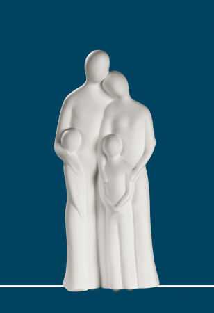 Figurina Family Harmony, ceramica, crem, 45 cm [1]