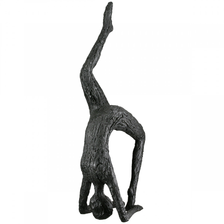 Figurină, Femeie, Motiv yoga, Rășină sintetică, negru, PU 3, Asortat de 3 ori, L. 11 cm, L. 17 cm, H 39 cm [2]