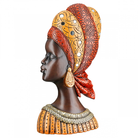 Tribal - Figurină, Femeie, Nosta, Polirășină, maro, PU 2, L. 10 cm, L. 20 cm, H. 32 cm