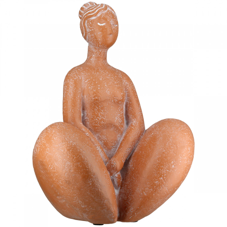 Figurină, Femeie, Rășină sintetică, portocaliu, PU 2, L. 14 cm, L. 19 cm, H 26 cm [2]
