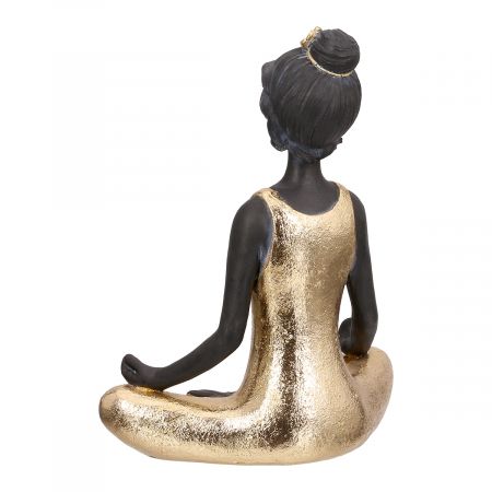 Figurină, Femeie,  Yoga, Poly, auriu, PU 4, L. 7,5 cm, L. 16 cm, H. 20 cm [1]