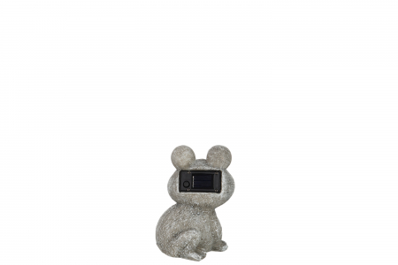 Figurina Frog Solar, Rasina, Gri, 11.5x11.8x15.8 cm [2]