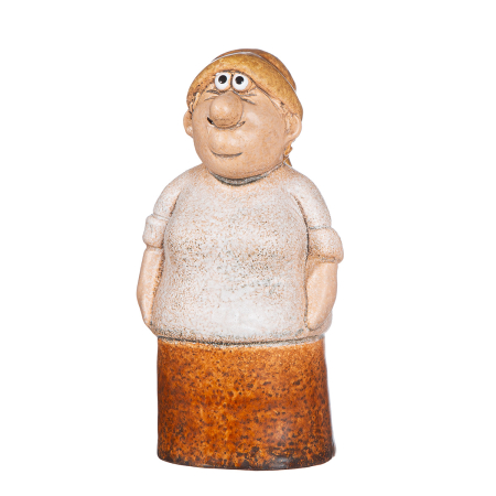 Figurina gard, „Frank & Franka”, motiv barbat, ceramica, maro, PU 4, 2 asortate, L. 6,5 cm, H 19 cm, A. 8 cm [2]
