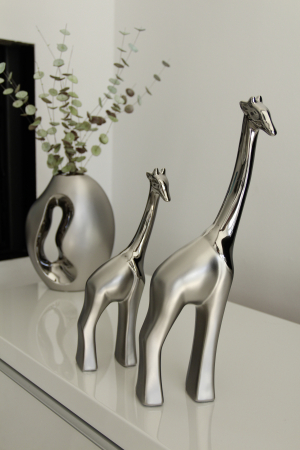 Figurina Giraffe Mattello, ceramica, argintiu, 10x5.5x26 cm [1]
