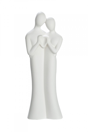 Figurina Greetings, ceramica, alb, 9x27x6 cm [1]
