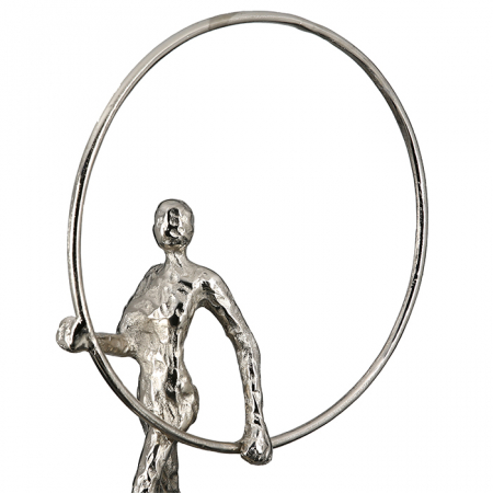 Figurina Gym aluminiu, argintiu, 34x55x10 cm [2]