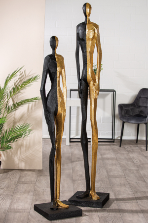 SALE % - Figurina Halfway barbat compozit, auriu, 32x184x32 cm