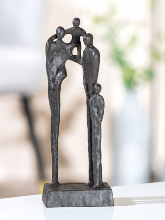 SALE % - Figurina Happy Family, fier, gri, 9x23x5 cm
