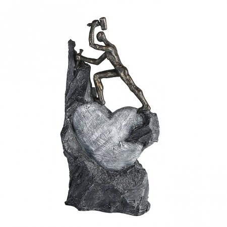 Dragobete - Figurina HEART, rasina, 37X19X9 cm