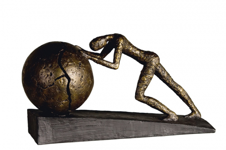 SALE % - Figurina HEAVY BALL, rasina/metal, 37X21.5 cm
