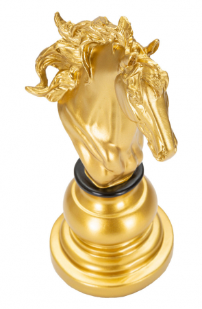 Figurina Horse, Rasina, Auriu/Negru, 27x14x11 cm [4]