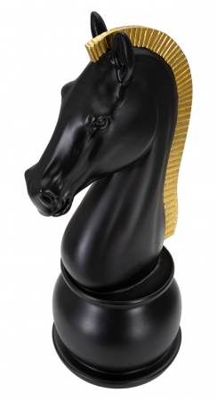 Figurina Horse, Rasina, Negru/Auriu, 50x18.5x18.5 cm [4]