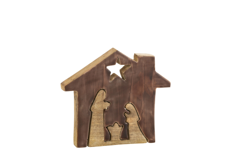 Scena Nasterii Domnului - Figurină, House Lemn /Natur L