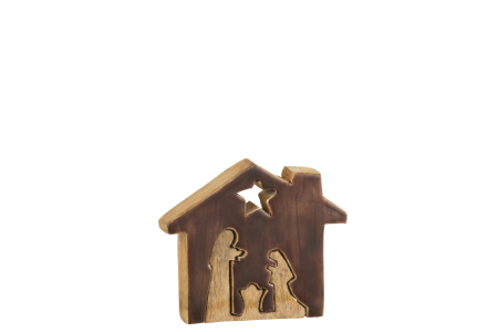 Scena Nasterii Domnului - Figurină, House Lemn /Natur S
