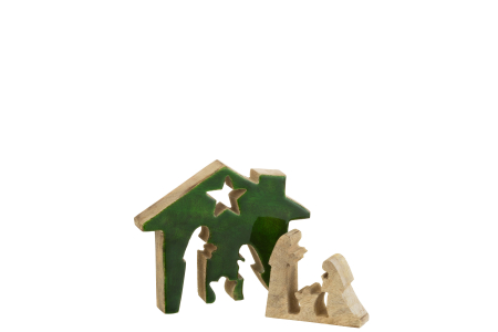 Figurină, House Lemn Verde/Natur S [1]