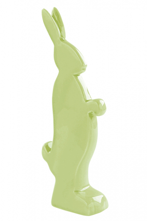 Primavara - Figurina iepure PASKO, Ceramica, Verde, 8x3x21 cm
