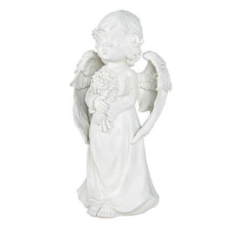 Figurina, ingeri, „Malaika”, Poly, alb, PU 2, L. 11 cm, l. 18 cm, H 32 cm [2]
