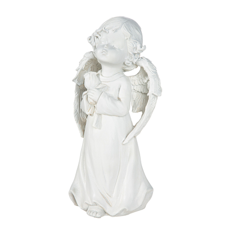 Figurina, ingeri, „Malaika”, Poly, alb, PU 2, L. 9 cm, L. 13,5 cm, H 25 cm [2]