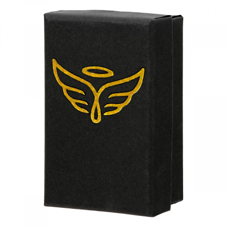 Figurină, Îngeri, Ophaniel, Motiv inimă, punctat, dungi, Polyresin, alb, PU 16, 2 buc. asortate, L. 3 cm, L. 5 cm, H. 8 cm [1]