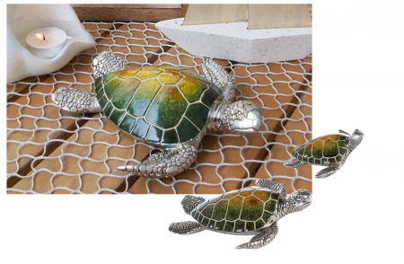 SALE % - Figurina Josie, rasina, verde/argintiu, 10 cm