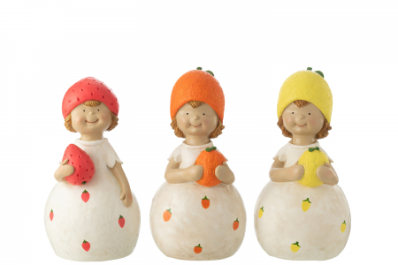 Decoratiuni terasa si gradina - Figurina, Kid Fruit, Outdoor Mgo Sortiment de 3, S, L 24| W 23| H 48 cm
