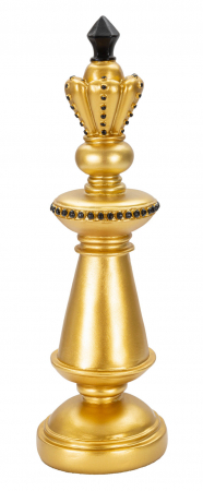 Figurina King, Rasina, Auriu/Negru, 32.5x11x11 cm [1]