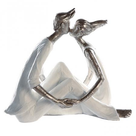 Dragobete - Figurina KISS ME, rasina, 19x15x10 cm