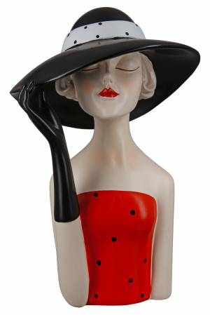 SALE % - Figurina Lady Black Hat, Rasina, Multicolor, 19.5x30x15 cm