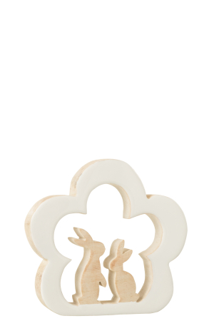 Primavara - Figurina, Lemn, Alb , 15x16.5x2.5