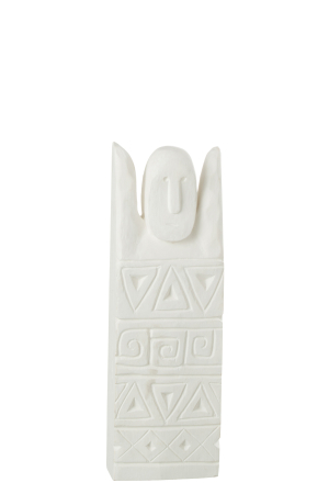 Tribal - Figurina, Lemn, Alb , 16x6.5x46