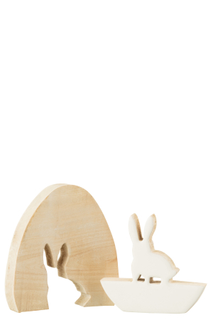 Figurina, Lemn, Alb , 18.5x14x2.5 [1]