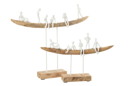 Figurina, Lemn, Alb , 18x8x47 [1]