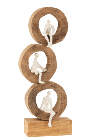 FIGURINE - Figurina, Lemn, Alb, 19.5x11.5x56.5 cm