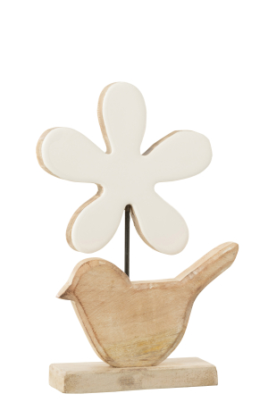 SALE % - Figurina, Lemn, Alb , 25x16x6