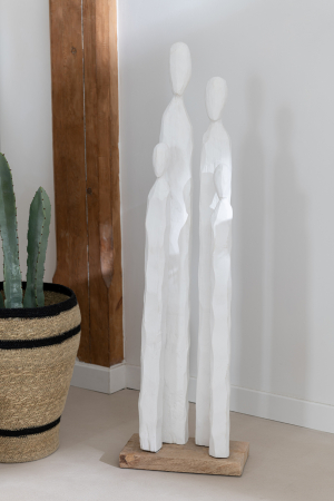 SALE % - Figurina, Lemn, Alb , 28.5x14x95