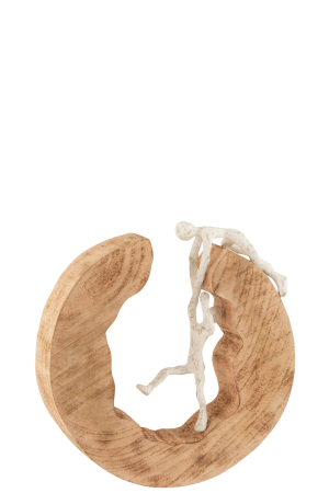 FIGURINE - Figurina, Lemn, Alb, 28x7.5x28 cm