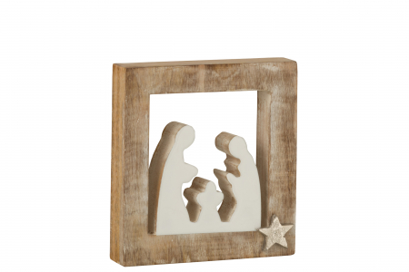 Scena Nasterii Domnului - Figurina, Lemn, Alb , 3.5x20x21 cm