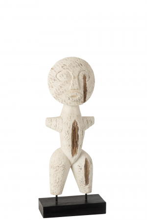 SALE % - Figurina, Lemn, Alb , 37x17x6.5 cm