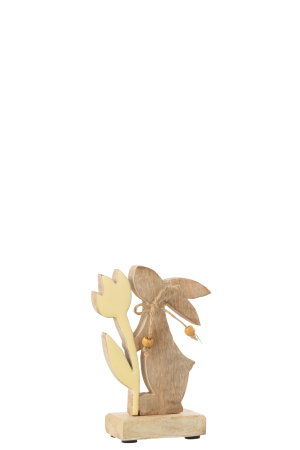 Primavara - Figurina, Lemn, Galben, 14x11x5
