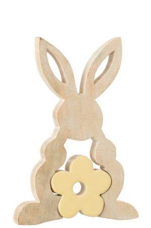 SALE % - Figurina, Lemn, Galben, 25.5x17.5x2.5