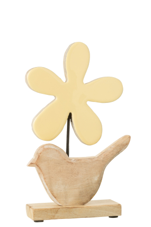 SALE % - Figurina, Lemn, Galben, 25x16x6