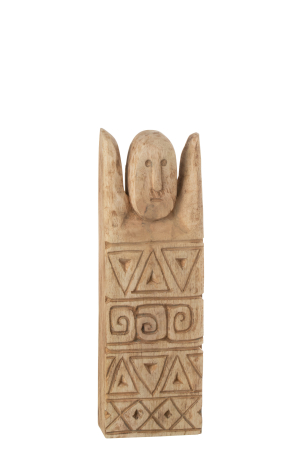 Tribal - Figurina, Lemn, Natural, 16x6.5x46